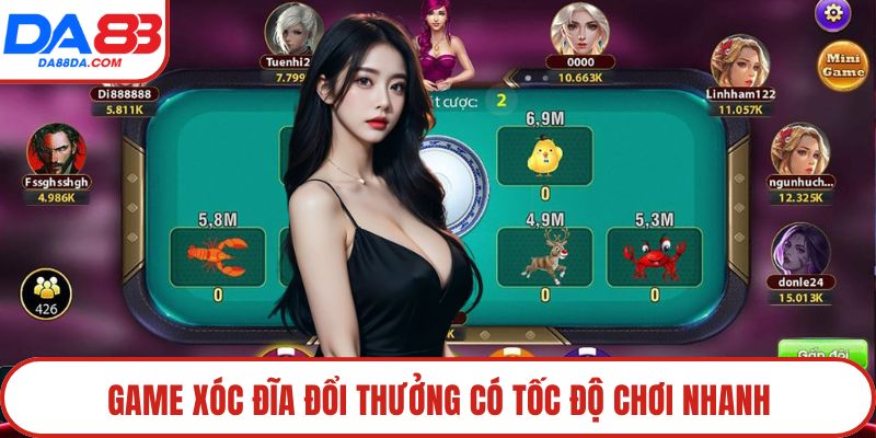 Game xóc đĩa đổi thưởng có tốc độ chơi nhanh