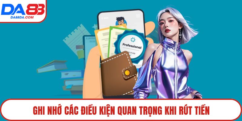 Ghi nhớ các điều kiện quan trọng khi rút tiền