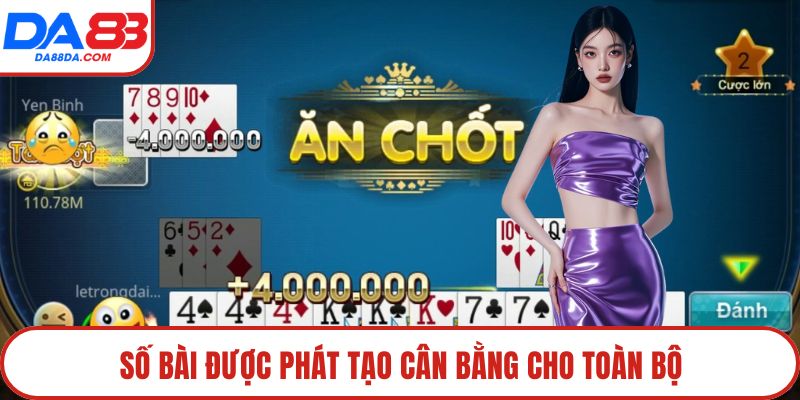 Số bài được phát tạo cân bằng cho toàn bộ
